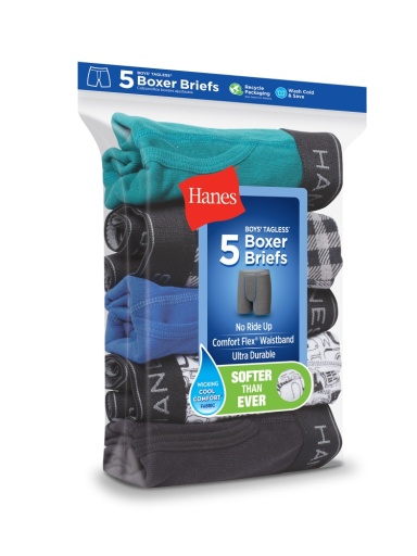 hanes comfort flex boys' boxer brief underwear 5-pack youth Hanes