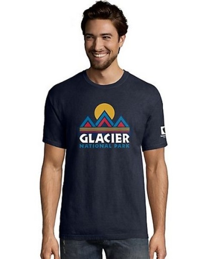 hanes comfortwash glacier national park graphic short sleeve t-shirt men Hanes