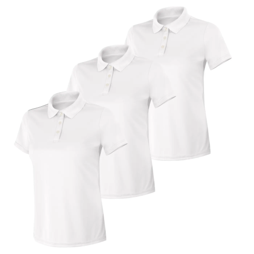 hanes sport cool dri women's performance polo shirt, 3-pack women hanes