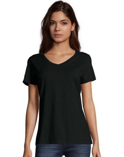 hanes women’s perfect-t short sleeve v-neck t-shirt (2-pack) women Hanes