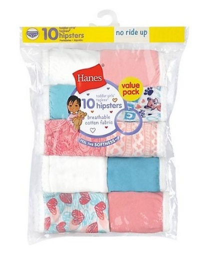 hanes toddler girls' cotton hipster underwear 10-pack women Hanes