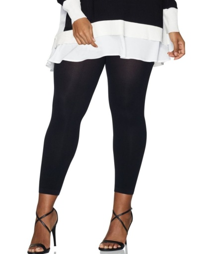 hanes women's curves blackout footless tights women Hanes