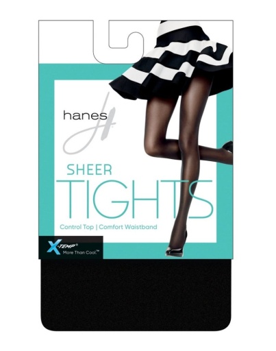 hanes x-temp sheer control top tights with comfort waistband women Hanes