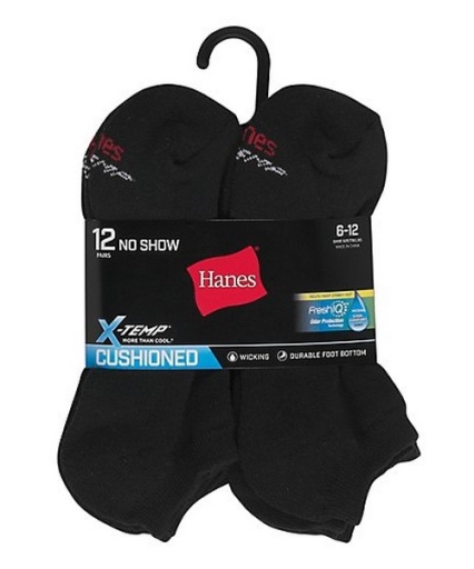 hanes men's  freshiq x-temp active cool no-show socks 12-pack women Hanes