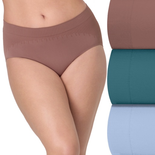 bali comfort revolution modern seamless brief, 3-pack women bali