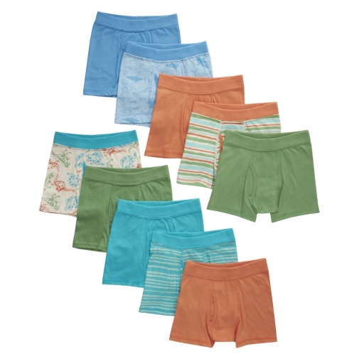 hanes toddler boys' pure comfort cotton boxer brief underwear assorted 10-pack youth Hanes