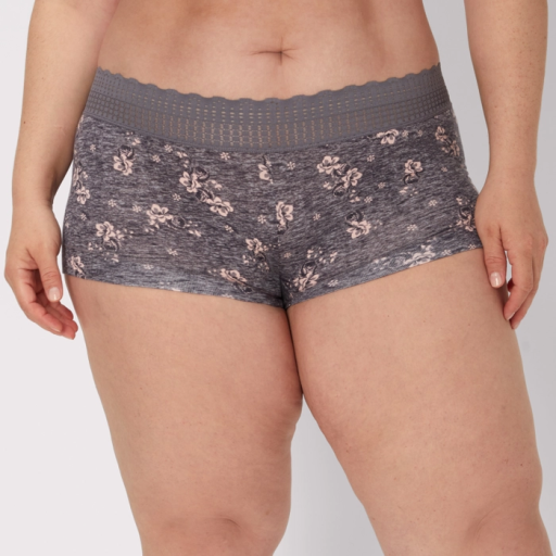 maidenform cotton boyshort w/ lace trim women maidenform