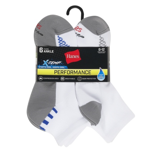 m x-temp performance ankle p6 men Hanes