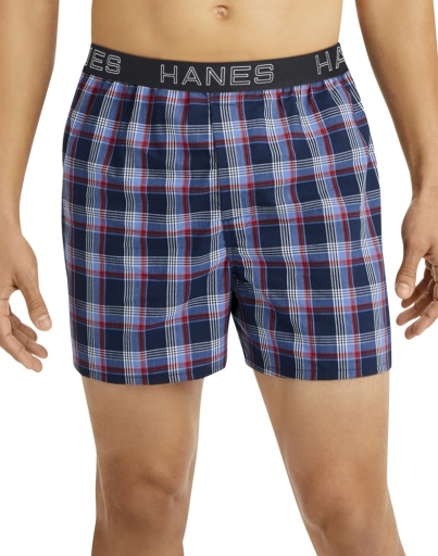 hanes mens ultimate comfort flex fit cotton stretch boxers 3-pack men Hanes