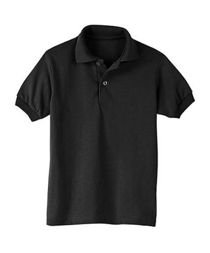 hanes kids' cotton-blend ecosmart jersey polo men Playtex