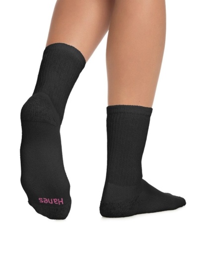 hanes cushioned women's crew athletic socks 10-pack women Hanes