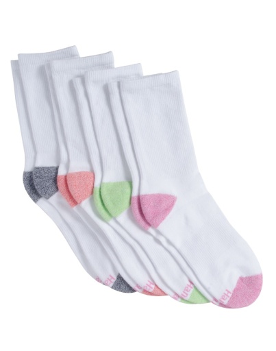 hanes sport women's plus cool comfort crew socks 4-pack women Hanes