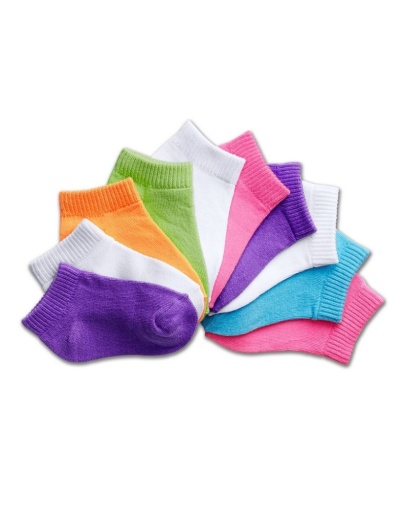 Hanes Girls' Infant/Toddler Low-Cut EZ Sort® Assorted 10-Pack youth Hanes