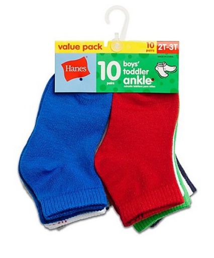 hanes boys' infant/toddler ankle 10-pack youth hanes