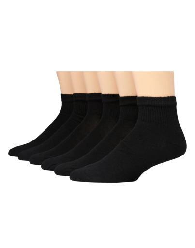 hanes men's cushion ankle socks, 6-pairs men hanes