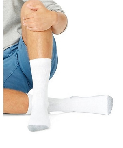 hanes double tough men's crew socks shoe sizes 12-14 12-pairs men Hanes