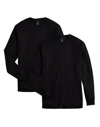 hanes beefy-t unisex long-sleeve t-shirt 2-pack men Hanes