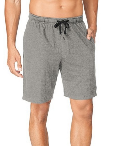 hanes men's jersey lounge drawstring shorts with logo waistband 2-pack men Hanes