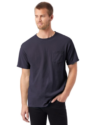 hanes men's comfortwash garment dyed short sleeve pocket t-shirt men Hanes