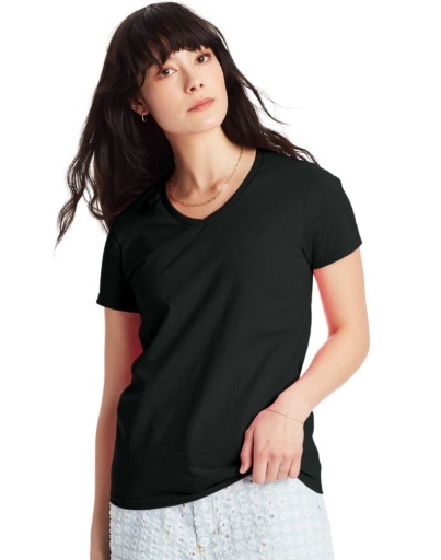 5780-hanes women's essential-t short sleeve v-neck t-shirt women Hanes