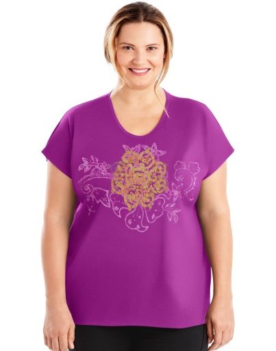 just my size active dolman sleeve graphic t-shirt women Just My Size