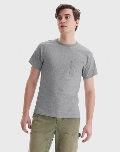 5590-hanes men's authentic pocket t-shirt men hanes