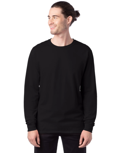 hanes men's essential-t long sleeve t-shirt (4-pack) O5286