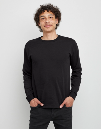 hanes essentials men's cotton long sleeve t-shirt value 4-pack men Hanes