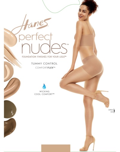 hanes perfect nudes run resistant tummy control girl short hosiery women Hanes