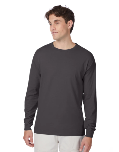 5186-hanes beefy-t unisex long sleeve t-shirt men hanes