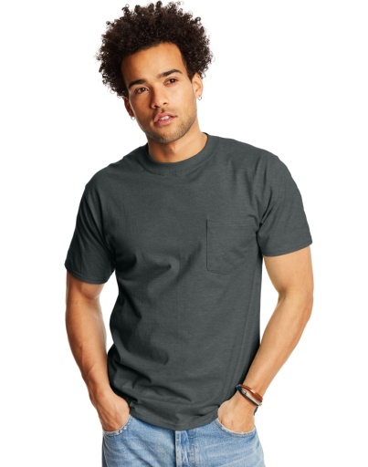 Hanes Beefy-T Adult Pocket T-Shirt men Hanes