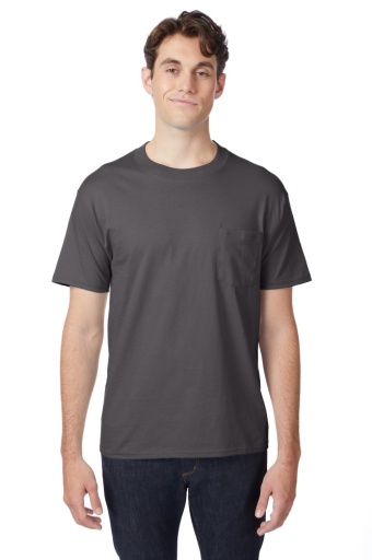 5190-hanes beefy-t adult pocket t-shirt men Hanes