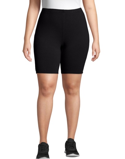 "just my size by hanes plus stretch jersey women's bike shorts, 9"" inseam" women Just My Size