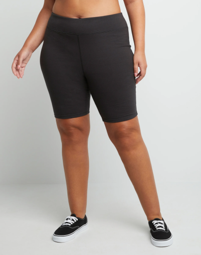 hanes just my size women's stretch jersey bike shorts 9 inches (plus size) women Just My Size