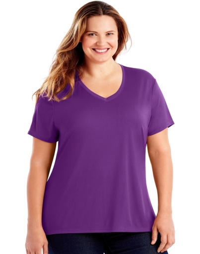 just my size cool dri short-sleeve women's v-neck tee women Just My Size
