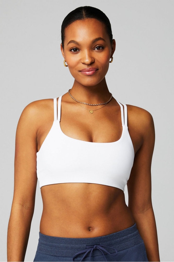 Fabletics PRINCIPAL LOW IMPACT BRA — WHITE