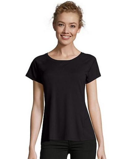 hanes sport women's performance tee with mesh insets women hanes