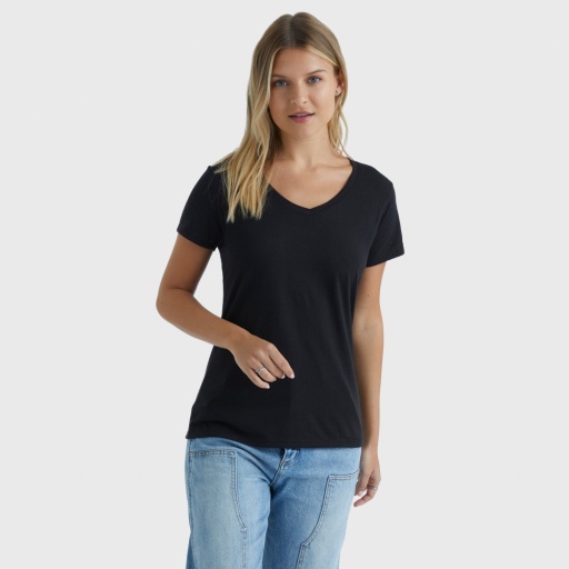 hanes women's perfect-t short sleeve triblend v-neck t-shirt women Hanes