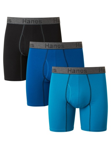 hanes men's comfort flex fit ultra soft cotton stretch boxer briefs 3-pack men Hanes