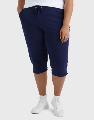 hanes just my size women's french terry capris 19 inches (plus size) women Just My Size