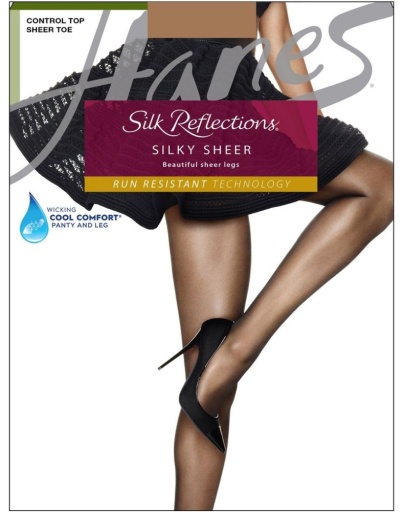 hanes silk reflections lasting sheer control top pantyhose women Hanes