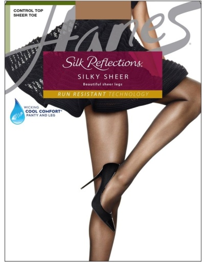 hanes silk reflections lasting sheer pantyhose with control top women Hanes