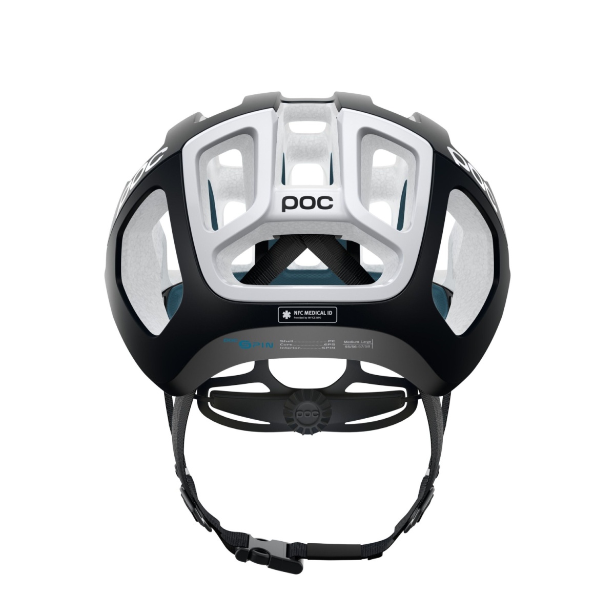 Ventral Air Spin NFC Helmet Road Poc Uranium Black/Hydrogen White