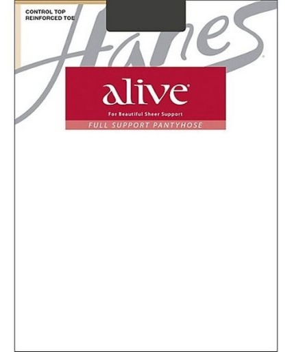 hanes alive full support control top reinforced toe pantyhose women Hanes