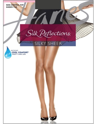 hanes silk reflections sheer toe pantyhose women Hanes