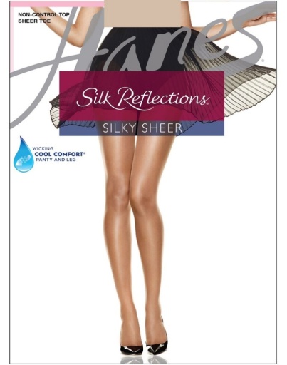 hanes silk reflections sheer toe pantyhose women Hanes