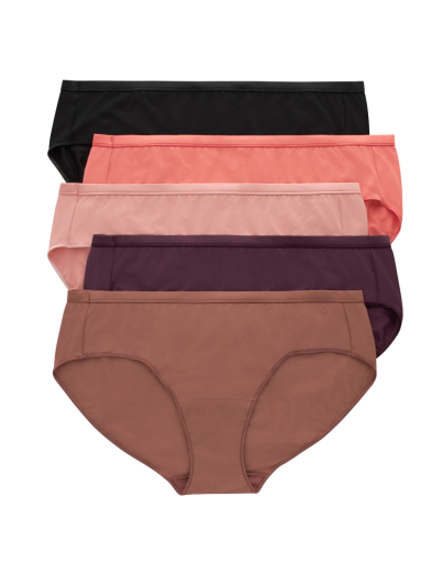hanes just my size women's breathable mesh hipster underwear 5-pack (plus size) women Hanes