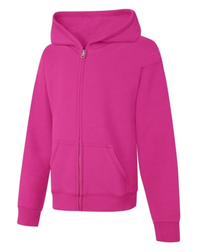 hanes comfortsoft ecosmart girls' full-zip hoodie sweatshirt youth Hanes
