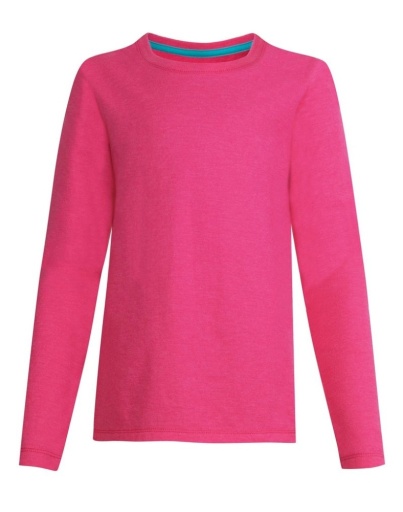 hanes girls' long-sleeve crewneck t-shirt youth Hanes