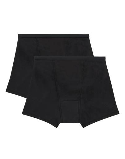 hanes comfort, period. women's boxer brief period underwear, super leaks, 2-pack women Hanes